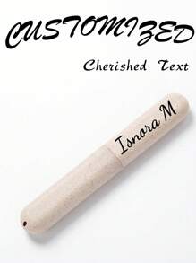 1pc Cor Sólida Verão Fresco Viagem Portátil Trigo Laranja Haste Escova De Dentes Caixa De Armazenamento Cor Sólida Boa Aparência Unissex