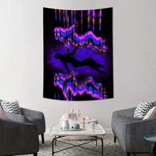 1pc Phantom Body Art Print Tapestry, Wall Decor, Ins Style, Polyester Hanging Wall Tapestry, Living Room Bedroom Office Wall Decoration, Dorm, Home Decor, Party Decor, Rectangle Kitchen Wall Hanging Cloth With Drape, Including 3 Wall Nails And 2 Clips