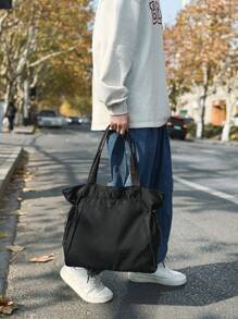 Peach Tree Tote Bag, Shoulder Bag For Men, Canvas Handbag, Shopping Bag, Beach Bag, Reusable Bag, Suitable For University, School, Travel, Thanksgiving, Winter, Computer Bag, Fitness Bag, Hiking Outdoor Casual Travel, Gifts For Friends, Valentine's Day Big Bag Camping