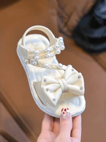 2025 New Girls Summer Fashion Open-Toe Flower Princess Shoes, Kids Lightweight Breathable Sandals, Thick-Sole Non-Slip Beach Shoes For Little Girls