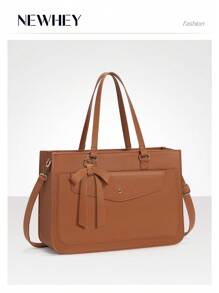 NEWHEY Laptop Bag For Women 15.6 Inch Leather Tote Bag 2pcs Set Professional Work Bag Large Office Computer Bag Teacher Bag - Multicolor - View 15