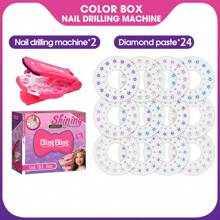 Hair Accessories DIY Set, 1 Set /100 Pieces /120 Pieces /220 Pieces, Beautifully Designed, Charming Shape. It's An Ideal Birthday, Halloween, Christmas Or Thanksgiving Gift For Girls."(Random Diamond Color Style)