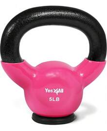 Pesas rusas con base de goma, set de pesas rusas para mujeres, pesas rusas para entrenamiento de fuerza (4.5-29.5 kg) - Rosa - Ver 1