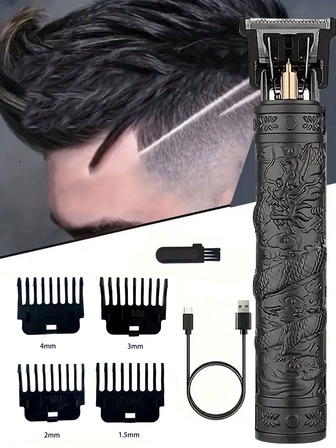 Hair Clipper Electric Pusher Haircut Machine Electric Clipper Oil Head Carving Razor For Bald Head HaircutFast Charging Portable Hair Clipper Multifunctional Household Electric Clipper New Professional Engraving Hair Clipper