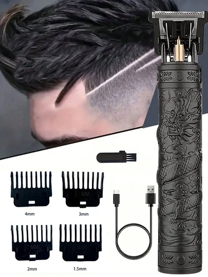 Hair Clipper Electric Pusher Haircut Machine Electric Clipper Oil Head Carving Razor For Bald Head HaircutFast Charging Portable Hair Clipper Multifunctional Household Electric Clipper New Professional Engraving Hair Clipper