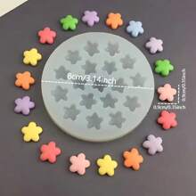 迷你创意蜡烛制作 1 件五角星爱心气球花半圆形硅胶模具手工制作 DIY 胶水石膏装饰模具耳环制作模具 DIY 蜡烛香皂花卉形状工艺工具树脂蜡装饰模具蜡烛制作 - 白色 - 查看 5