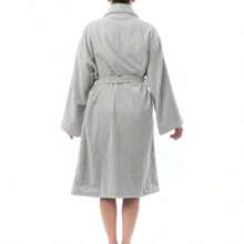 Womens Cotton Terry Cloth Bathrobe Shawl Collar Velour Spa Robe