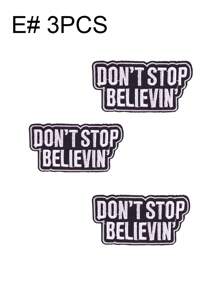 1 套 3/15 件黑白英文字母时尚刺绣补丁矩形贴花服装配饰布贴 DIY 熨烫补丁缝制适用于背包、牛仔裤、夹克、T 恤、帽子、连衣裙等 - 混搭 - 查看 18