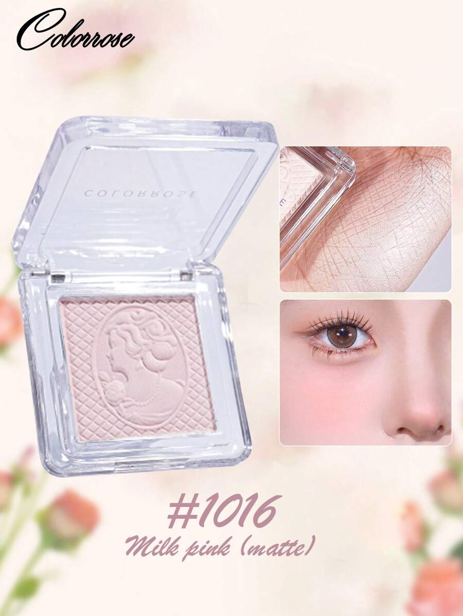 COLORROSE 2.6g Single Color Face Powder Highlighter, Matte Highlighter Palette, Natural Expansion Highlight, Makeup Illuminator, Light, Atmosphere & Brighten Color, Face Depression Expansion, Smooth, Facial Beauty Cosmetic Makeup - CR1016 - View 1