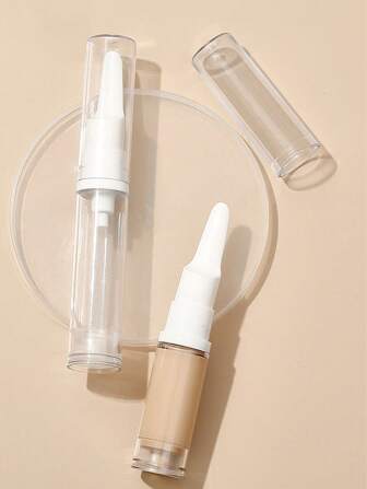 1 个透明真空化妆品霜泵瓶，带按压泵，真空乳液瓶可重复使用储物容器罐，旅行友好型真空泵瓶，用于化妆品和洗漱用品 - 真空乳液瓶带空霜泵，用于眼部精华，易于涂抹