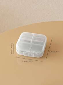 1PC Travel Portable 7-Compartment Sealed Medicine Dispensing Box, Mini Carry-On, Waterproof, Moisture-Proof And Dustproof, Suitable For Storing Medicines, Fingers And Other Small Items