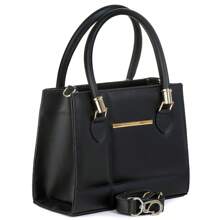 Women's Small Crossbody Shoulder And Hand Bag Square Basic Modern New Arrival - Đen và trắng - Xem 2