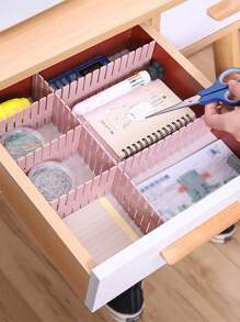 1pc Cabinet Drawer Office Storage Organizer Divider Board, Freely Combinable Plastic Partition - Multicolor - View 3