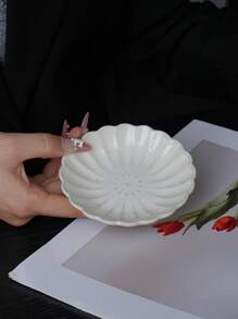 1/2/4 件陶瓷花卉图案调味品/蘸酱碟，复古风格调味品/莎莎酱/酱油/芥末酱托盘，多功能调味品盘，学校用品 - 多 - 查看 9