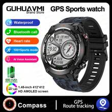 GUHUAVMI GUHUAVMI 2025New GPS Outdoor Sports Smart Watch For Men, Built-In GPS Positioning, Compass, Altitude, Barometer, Weather, 100+Sport Modes Smartwatch, 1ATM Waterproof Watch, Wireless Call, Heart Rate Sleep Monitor Fitness Tracker Smartwatch For Women, Mother's Day Gift,Best Gifts