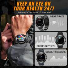 GUHUAVMI GUHUAVMI 2025New GPS Outdoor Sports Smart Watch For Men, Built-In GPS Positioning, Compass, Altitude, Barometer, Weather, 100+Sport Modes Smartwatch, 1ATM Waterproof Watch, Wireless Call, Heart Rate Sleep Monitor Fitness Tracker Smartwatch For Women, Mother's Day Gift,Best Gifts