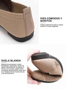 GlamourGrip Tenis de mujer sin cordones tipo slip-on, tenis para mujer cómodos y transpirables con suela plana ligera, zapatos cómodos de mujer ideales para primavera, otoño y conducción, tenis deportivos para mujer para uso diario y estilo casual - Camel - Ver 8