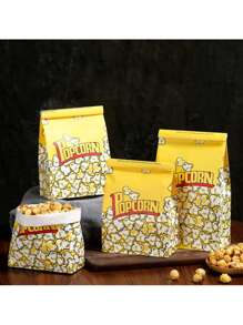 25/50pcs Leak Tear Popcorn Pouches With Tin Tie Lock Popcorn Paper Bags Snack Containers Individual Servings For Carnival Party - Multicolor - View 3