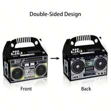 12 Confezioni di scatole regalo temi musica anni '80 '90, scatole per dolci, spuntino e regali per feste a tema, compleanno, vacanze, matrimoni, spiaggia, ritorno a scuola, decorazioni