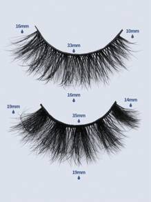Happy Butterfly 10 Pairs Manga Lashes Faux Mink Eyelashes Cat Eye Eyelashes Natural Full False Eyelashes Travel Essentials Makeup Tools - 眼尾拉長款 - View 4