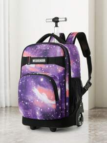 High Quality Multi-Function Rolling Backpack, With Retractable Handle, Large Capacity, Multi-Compartment Design, Quiet Wheels, Oxford Cloth Material, Suitable For Business Travel And Daily Use - Multicolor - View 14