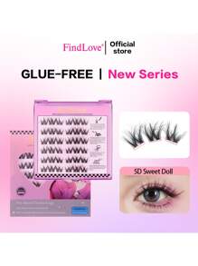 36簇预粘睫毛 10-14mm 漫画免胶睫毛 3D蓬松大卷假睫毛 纤细蓬松浓密睫毛 W形浓密卷翘睫毛 无需胶水 睫毛化妆工具 适合初学者日常使用 睫毛簇、睫毛簇、单根睫毛、睫毛、假睫毛 - C - 查看 2