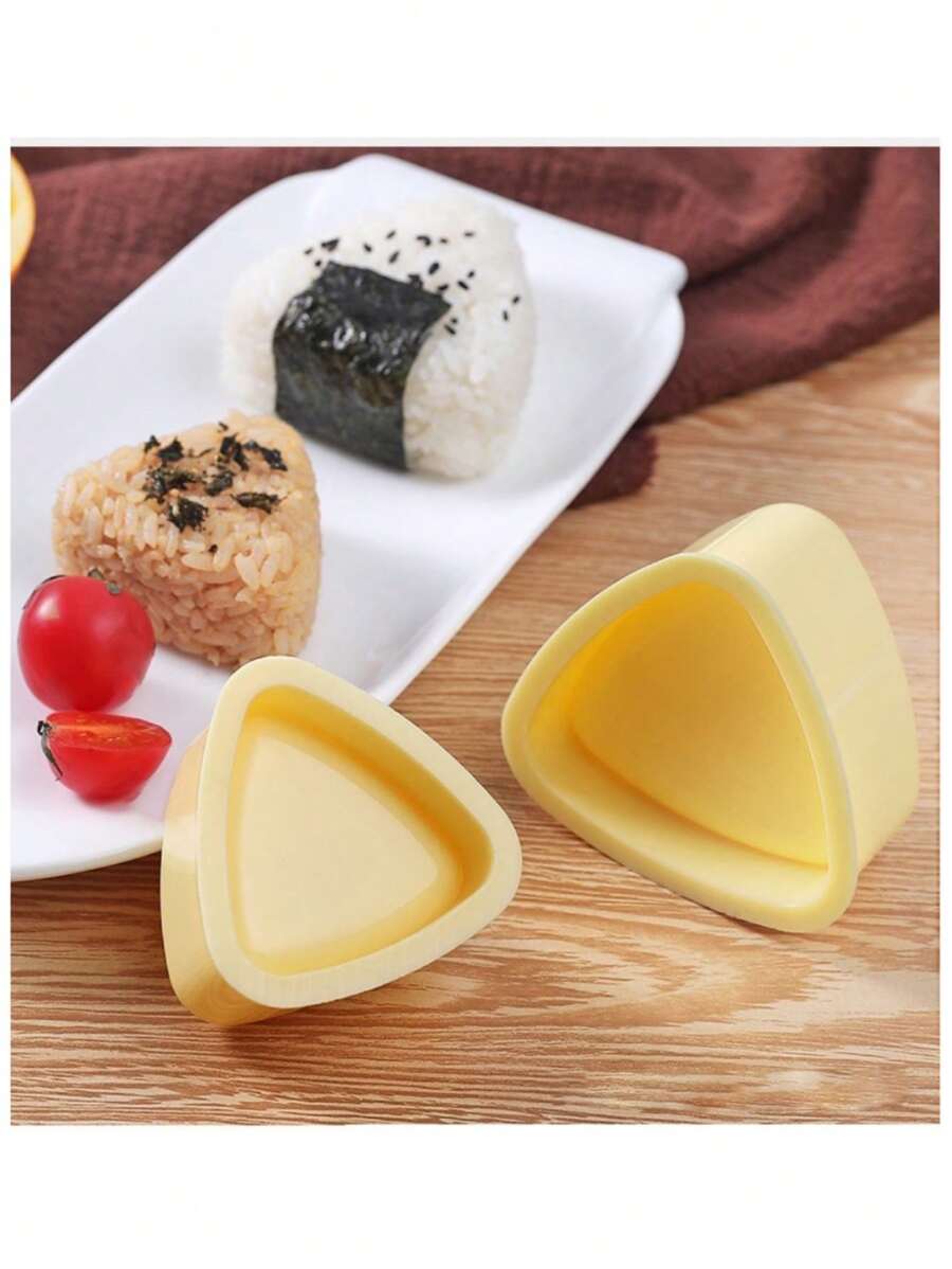 1 Piece Semi-Circular Rice Ball Mold, Classic Triangle Rice Ball Mold Maker Sushi Mold Rice Former And DIY Bento Box Tools, Plastic Rice Spoon For Japanese Boxed Bento, Home DIY Stamping Mold. - Multicolor - View 1