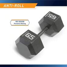 Cast Iron Hex Dumbbells Collection - Available Size From 3-Lb To 100-Lb - 65磅 - 查看 1