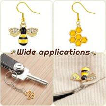 6/12/24 peças aleatórias liga mista abelha favo de mel em forma de decoração pingente jóias fazendo acessórios de decoração pulseira colar tornozeleira decoração acessórios para aniversários, aniversários, festas, presentes, férias na praia, festas, presentes de casamento jóias fazendo acessórios