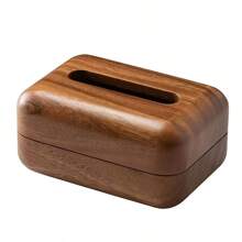 Scatola portafazzoletti in legno massello magnetica, scatola per la carta da tavolo per il salotto in noce, scatola di immagazzinaggio da tavolo, accessorio per la casa, scatola portafazzoletti per il bagno e la cucina