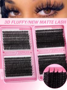 640片单根假睫毛,10D+20D+30D+40D/30D+40D+50D+60D/50D+60D+80D+100D DIY套装,640片单根假睫毛,超长容量套装,多功能混合假睫毛,8种密度可选:10D+20D+30D+40D / 30D+40D+50D+60D。适合居家使用、音乐节和日常出行。便携式假睫毛套装。 - D - 查看 11