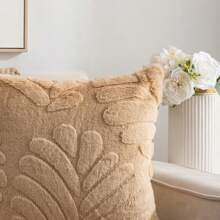 1 Stück Samt-geprägter dekorativer Kissenbezug, einfacher quadratischer Zierkissenbezug, geeignet für Wohnzimmer, Schlafzimmer, alle Jahreszeiten