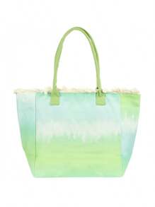 New Dopamine Contrast Color Canvas Bag, Large Capacity Lace Tassel Shoulder Tote Bag, Summer Beach Bag, Suitable For Daily Travel And Party Use