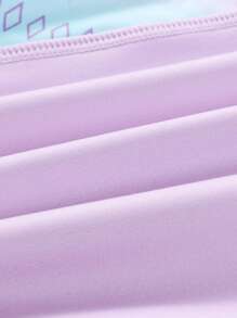 Annil Tween Girl Clothing Girls Boys Medium And Large Tween Girl Swimwear One-Piece Long Sleeve Suit Summer - Purple - View 9