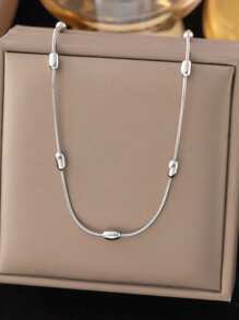 1 Stück lange Halskette aus edlem Edelstahl, minimalistisch, elegant und vielseitig, passend als Geschenk
