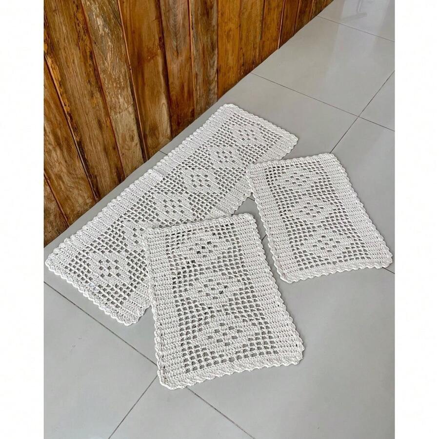 Rectangular Kitchen Rug And Runner Kit 3 Pieces Rhombus - Ruw - Bekijken 1
