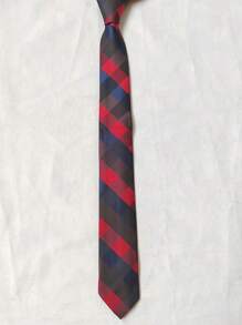Men's Casual Colorful Plaid Slim Tie(5.5cm) - màu nâu - Xem 2