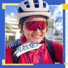 KAPVOE Polarized Fishing Glasses Kids Cycling Glasses Boys Girls Sports Glasses Children MTB Mountain Road Bike Outdoor Sports Tr90 Frame Glasses Camping, Running And Surfing Glasses - 01 - 查看 2