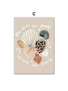 1 件鼠壳海马冰淇淋柠檬梨墙艺术复古海报和印刷品墙壁帆布画图片婴儿儿童房装饰无框架