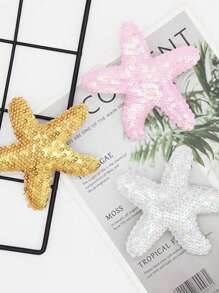 6 件装女孩贝壳海星发夹套装闪光珍珠贝壳发夹多色头饰发夹女孩配饰 - 彩色 - 查看 8