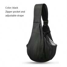 1pc Pet Dog Sling Carrier For 3-10 Lbs Pet,Dog Purse Pouch,Dog Satchel,Reversible Unadjustable/Adjustable Strap Travel Hand-Free Bag Small Puppy Backpack,Pet Shoulder Bag,Cat/Dog Carrier For Outdoor Travel,Small Pet Outdoor Sling Carrier. Cat Carrier Cat Backpack Bike Trailer - Multicolor - View 10