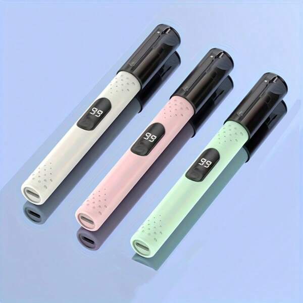 1 pieza Recortador de vello de nariz y oídos recargable por USB con cabezal de acero inoxidable, carga tipo C, recortador de vello nasal, diseño portátil para hombres y mujeres