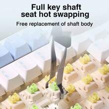 AULA F99 Custom Mechanical Keyboard 99 Key RGB Wireless Three-Mode Bluetooth 2.4 Gasket Construction Full Hot-Swappable Gaming Keyboard - Multicolor - View 5