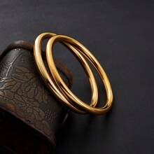 4pcs Plain Simple Dubai/Saudi Arabia Style Bracelet, Elegant Women Daily/Wedding Party Jewelry, Gift For Africa