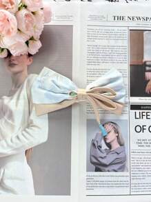 1pc New Chinese-Style Ink Painting Bowknot Ribbon Hair Clip - Multicolor - View 6