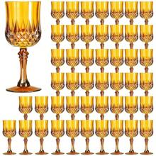 玫瑰金塑料酒杯，琥珀色塑料酒杯，玫瑰金塑料高脚杯，粉色塑料酒杯，适合婚礼、日常聚会 [可重复使用的杯子] - 彩色 - 查看 15