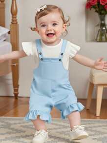 Young Girls T-Shirt Co-Ords - Blue - View 4