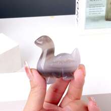 1PC Natural Crystal Agate Dinosaur Hand Engraving Display Healing Crystals Home Decoration Gift