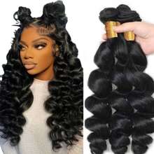 12A Loose Wave Bundles 100% Human Hair Extensions Malaysian Hair Weave Tissage Cheveux Humain Wave 1 3 4 Bundles For Black WomenW - Natural Black - View 2