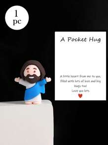 Creative Cute Silicone Mini Jesus Figurine Decor, Can Be Used As , Pocket Hugs, Positive Energy Holiday Gift Mother's Day Graduation